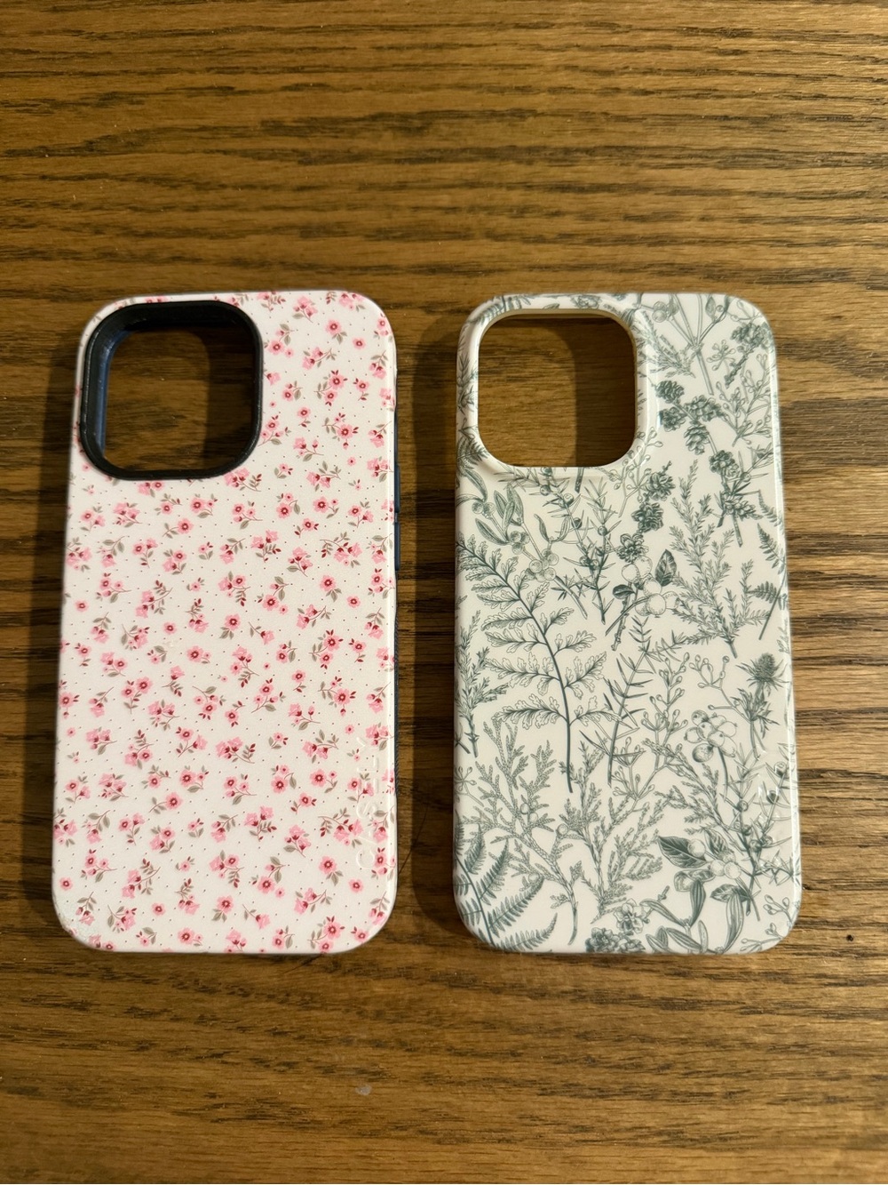 Floral Print Protective Phone Case - Pink & Cream